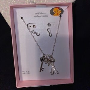 Claire’s bff necklace & earrings set